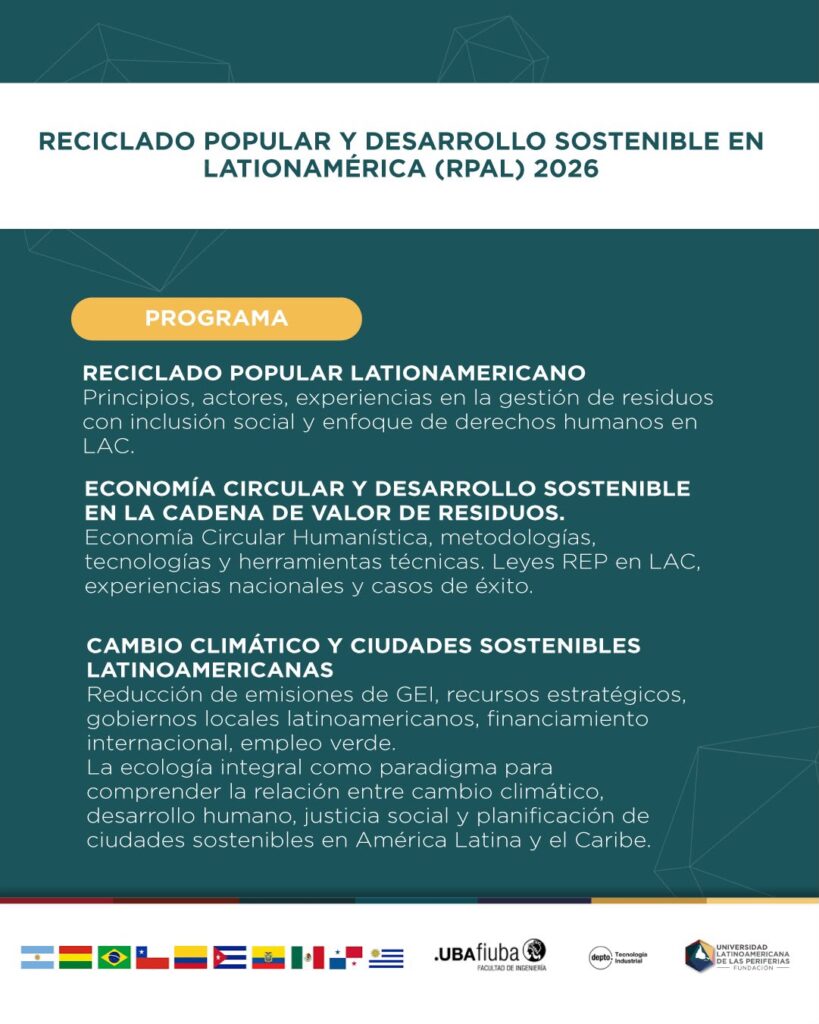 La ULPE y la UBA abren la inscripción al curso de Reciclado Popular y Desarrollo Sostenible en América Latina curso de reciclado imag2 gimena canepa