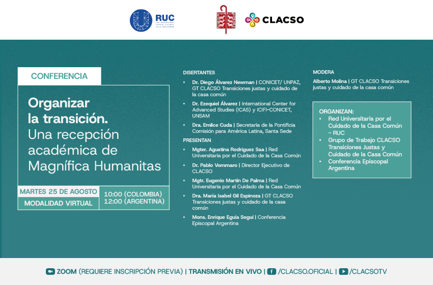 La RUC invita a la Conferencia “Organizar la transición”, una recepción académica de Magnífica Humanitas organizar la transición web